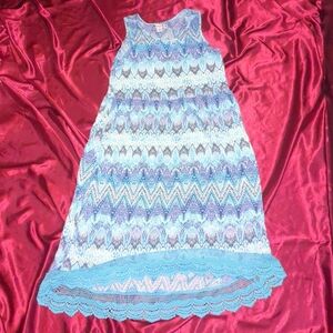 Knitworks Blue Patterned Dress